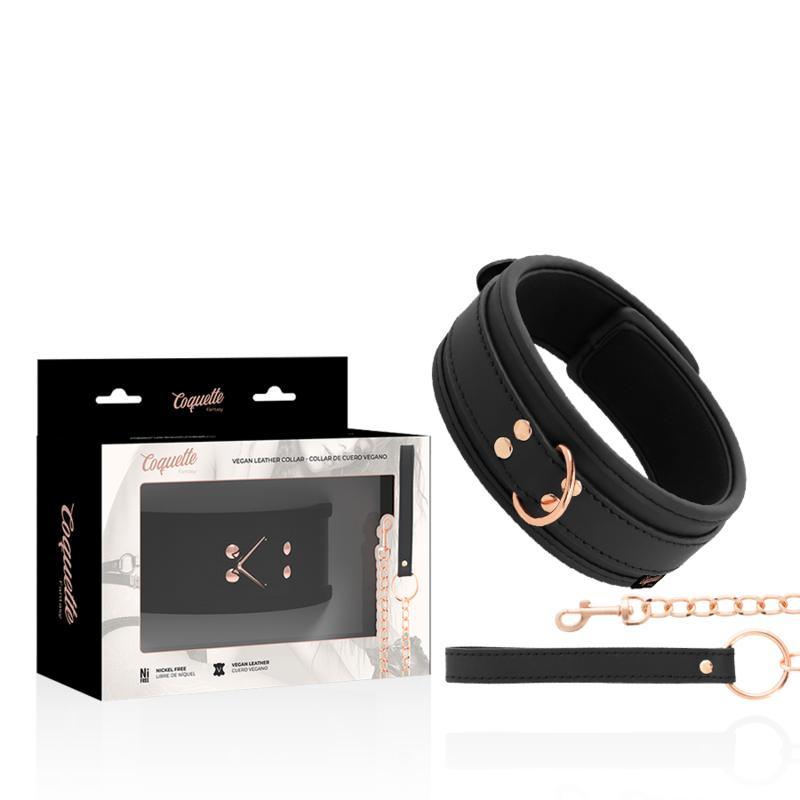 COQUETTE FANTASY Collier Fantaisie Cuir Végan Bracelet Doublure Néoprène - Aura Intime