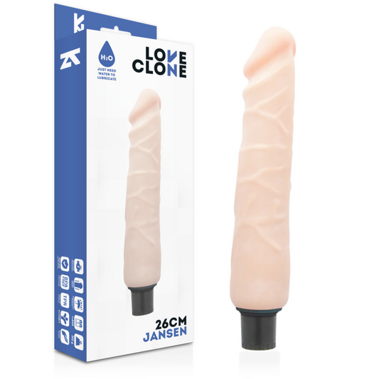 LOVECLONE VIBRATEUR AUTOLUBRIFIANT JANSEN 26 CM -O- 4.2 CM - Aura Intime