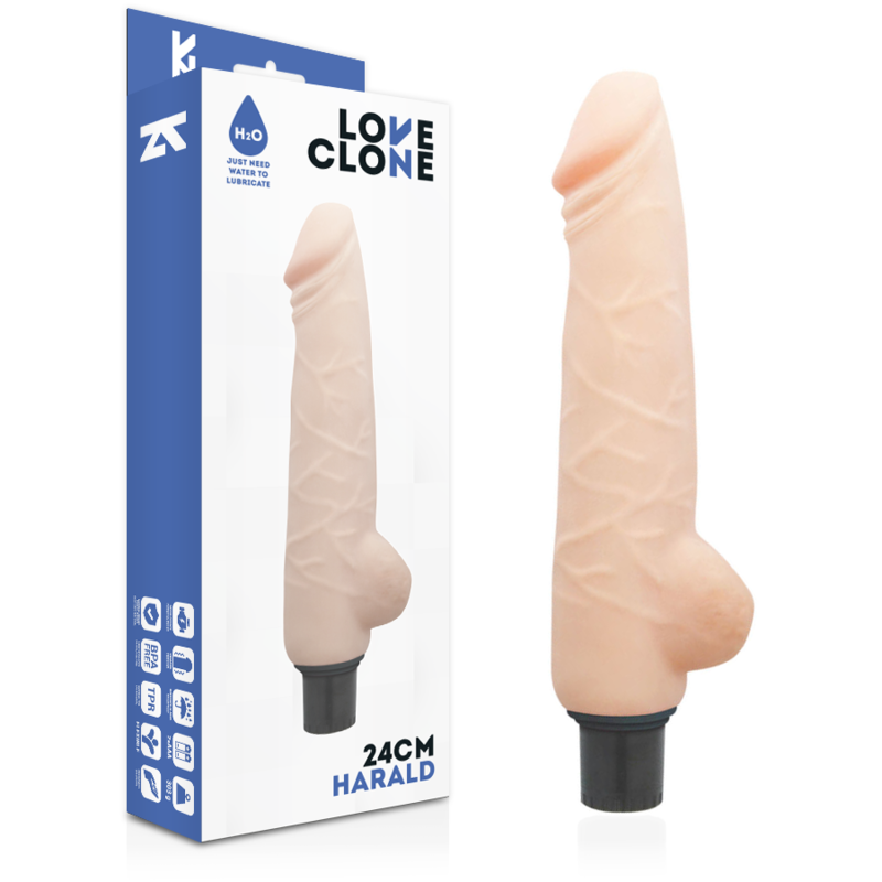 LOVECLONE Vibrateur Autolubrifiant Harald 24 Cm -O- 4 Cm - Aura Intime