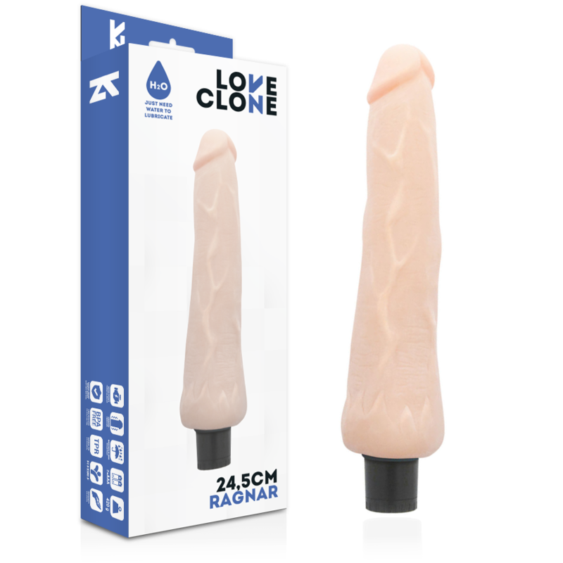 LOVECLONE Vibrateur Autolubrifiant Ragnar 24.5 Cm -O- 3.5 Cm - Aura Intime
