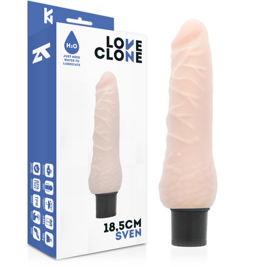 LOVECLONE Vibrateur Autolubrifiant Sven 18.5 Cm -O- 3.3 Cm - Aura Intime
