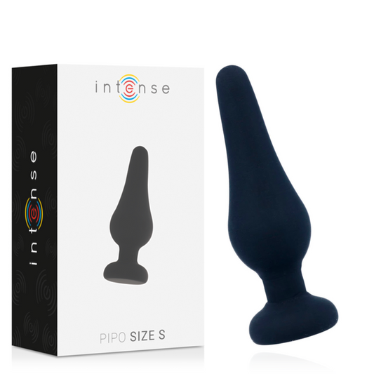 INTENSE ANAL TOYS Plug Anal Pipo S Silicone Noir 9,8 Cm - Aura Intime