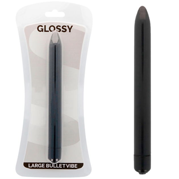 GLOSSY Vibrateur Slim Noir - Aura Intime