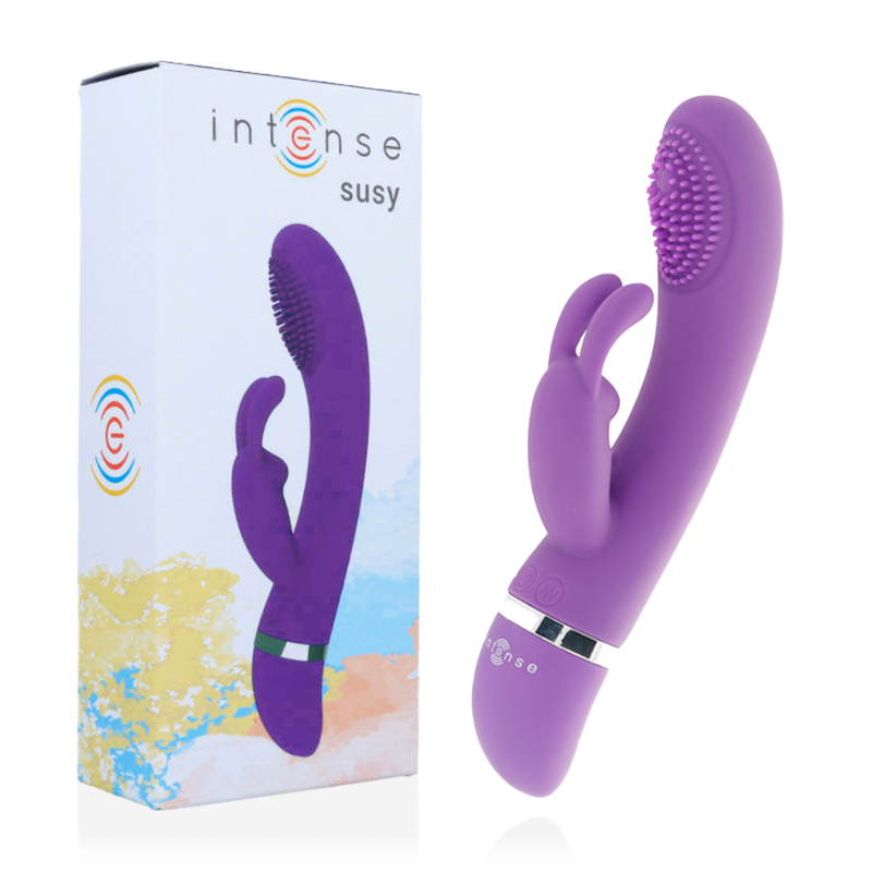 INTENSE HIGH TECH Vibrateur Oscillant Susy Silicon Rabbit Lilas - Aura Intime