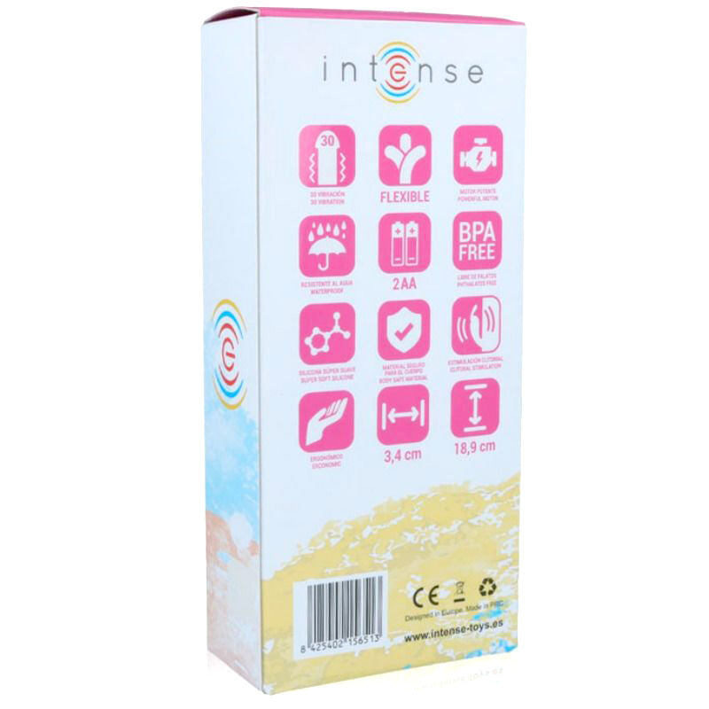 INTENSE HIGH TECH Vibrateur Luxe Silicone Rose Hilari — vue arrière