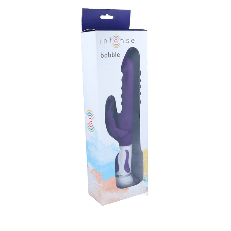 INTENSE HIGH TECH VIBRATEUR BOBBLE ROTATEUR SILICONE LILAS — accessoires inclus