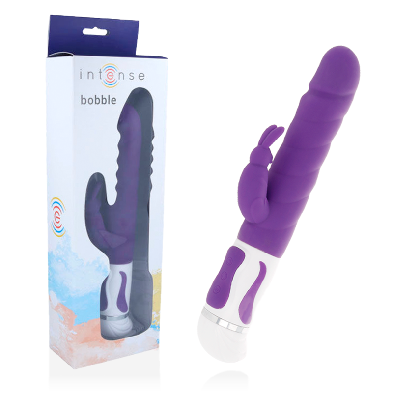 INTENSE HIGH TECH VIBRATEUR BOBBLE ROTATEUR SILICONE LILAS - Aura Intime