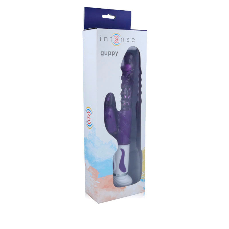 INTENSE HIGH TECH Vibrateur Rotateur Guppy Lilas — accessoires inclus