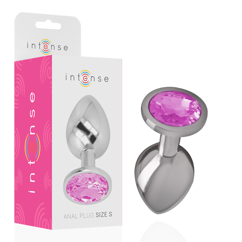 INTENSE ANAL TOYS Plug Anal Métal Aluminium Cristal Rose Taille S - Aura Intime