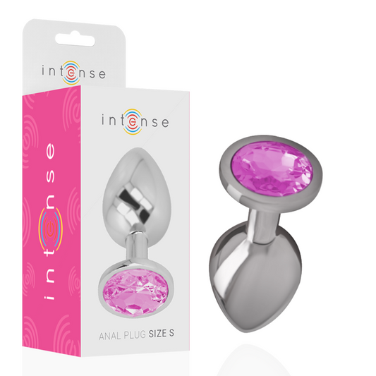 INTENSE ANAL TOYS Plug Anal Métal Aluminium Cristal Rose Taille S - Aura Intime