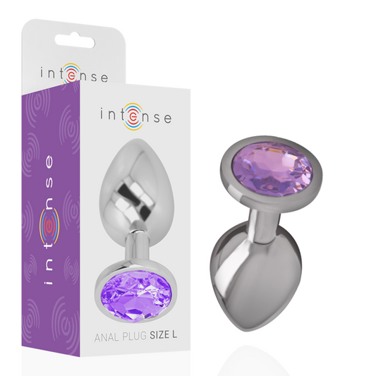 INTENSE ANAL TOYS Plug Anal Métal Aluminium Cristal Violet Taille S - Aura Intime
