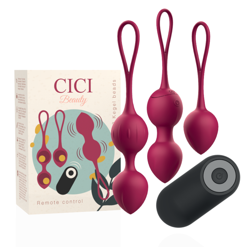 CICI BEAUTY Premium Silicone 3 Perles Kegel Vibrantes Télécommande - Aura Intime