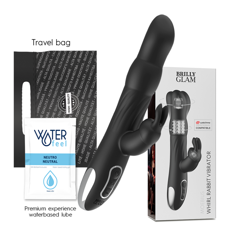 BRILLY GLAM Moebius Vibromasseur Rabbit Rotatif + Télécommande Watchme — vue détaillée