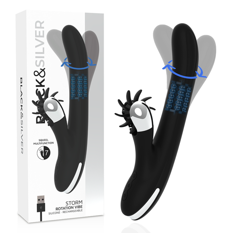 BLACK&SILVER Vibe Rotation Tempête Lapin - Aura Intime