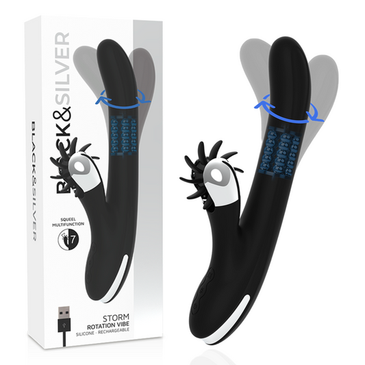BLACK&SILVER Vibe Rotation Tempête Lapin - Aura Intime
