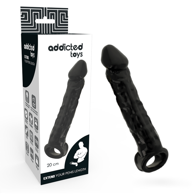 ADDICTED TOYS Extension Dong Noir - Aura Intime