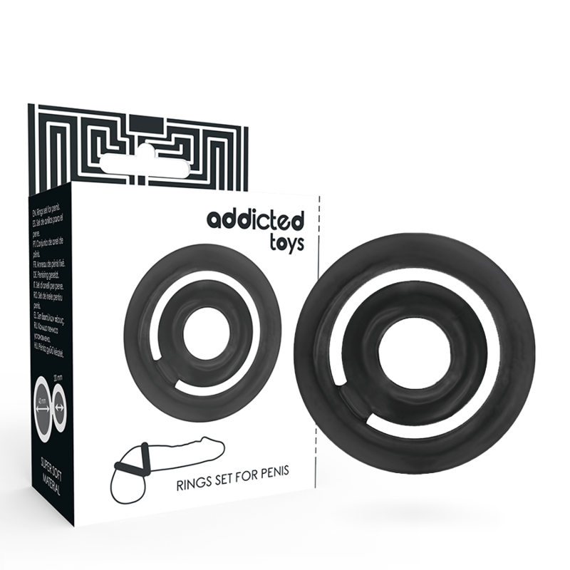 ADDICTED TOYS Potenz- C-Ring Pénis Noir - Aura Intime