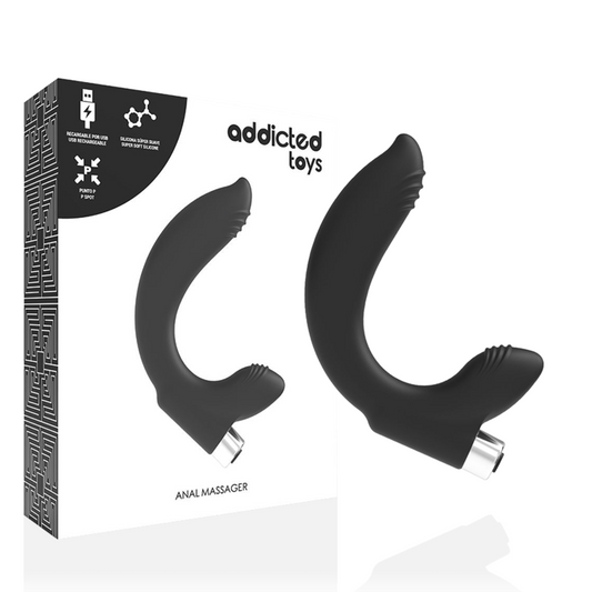 ADDICTED TOYS Vibrateur Prostatique Rechargeable Modèle 7 - Noir - Aura Intime