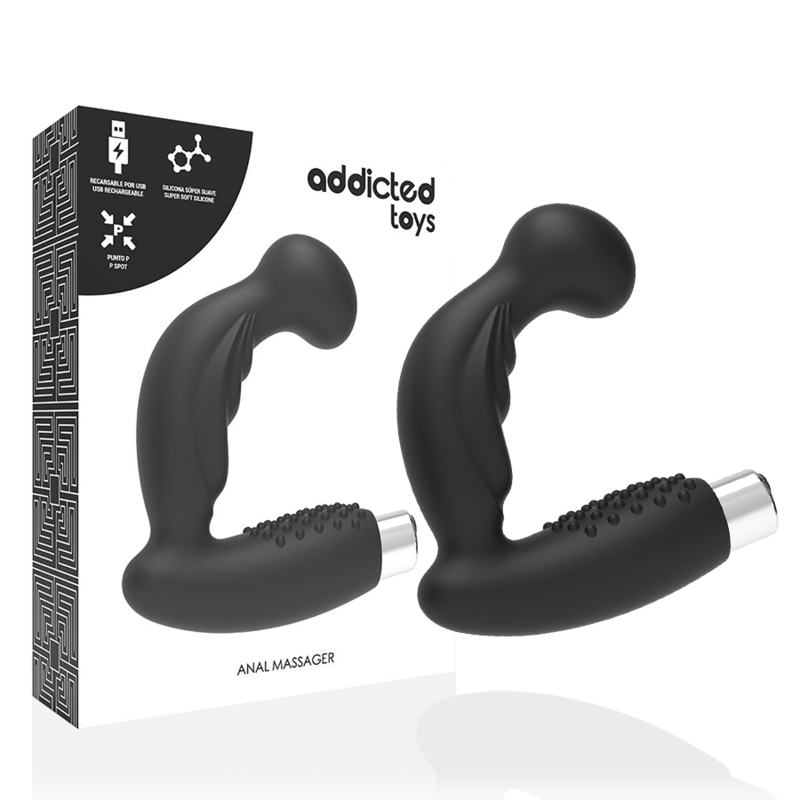 ADDICTED TOYS Vibrateur Prostatique Rechargeable Modèle 3 - Noir - Aura Intime