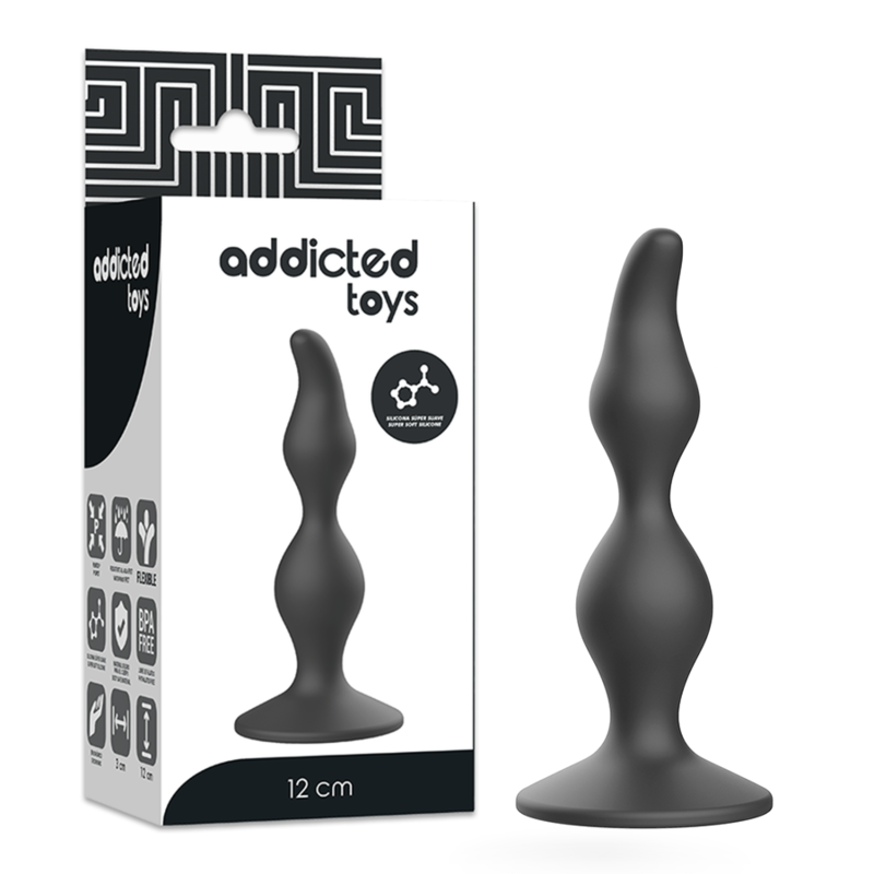 ADDICTED TOYS Plug Sexuel Anal 12 Cm Noir - Aura Intime