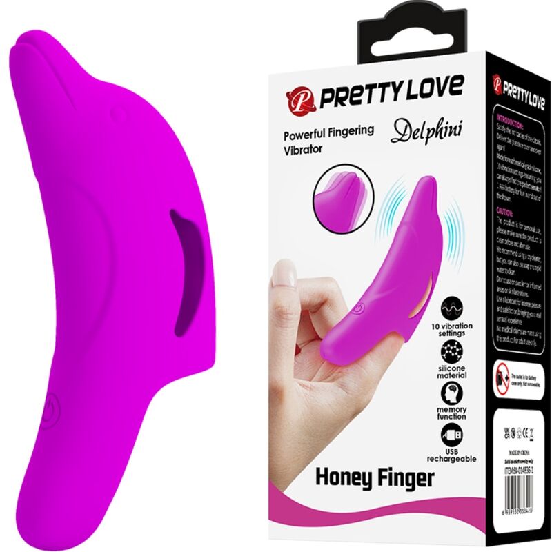 PRETTY LOVE Puissant Stimulateur Doigts Violet Delphini - Aura Intime