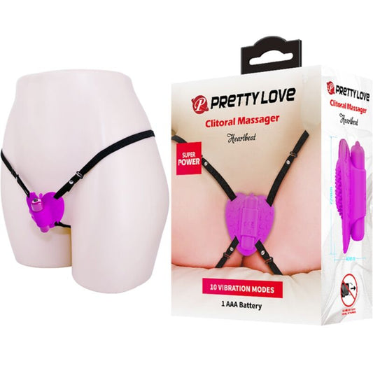 PRETTY LOVE FLIRTATION Masseur Clitoris Heartbeat 10 Modes Vibration Violet - Aura Intime