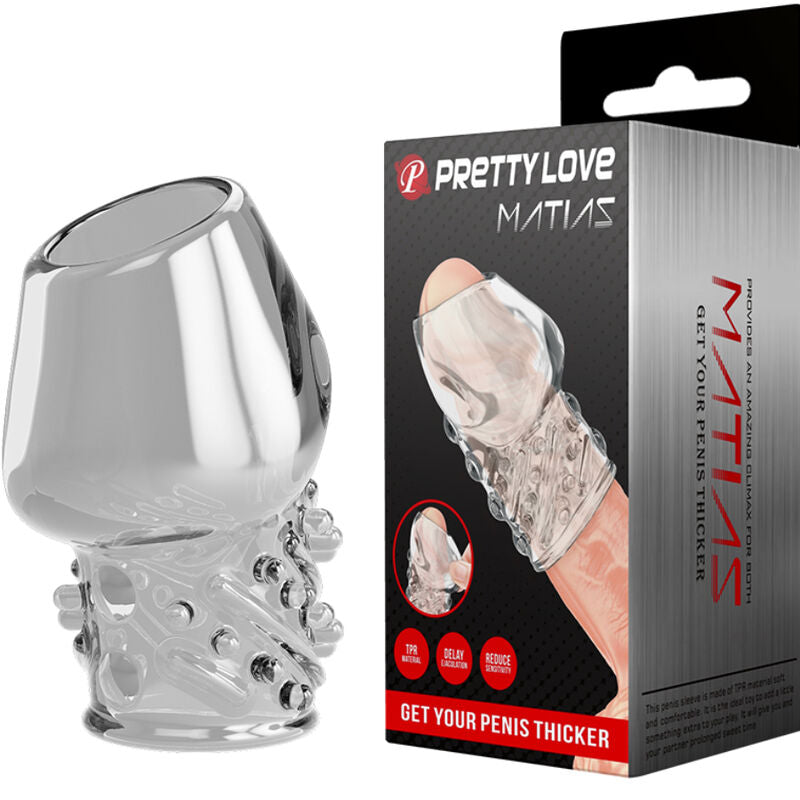 PRETTY LOVE MALE ÉPAISSISSEUR PÉNIS TRANSPARENT MATIAS - Aura Intime
