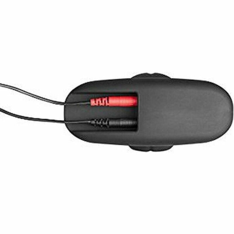 ELECTRASTIM Silicone Noir Rocker Anal Plug Grand — accessoires inclus