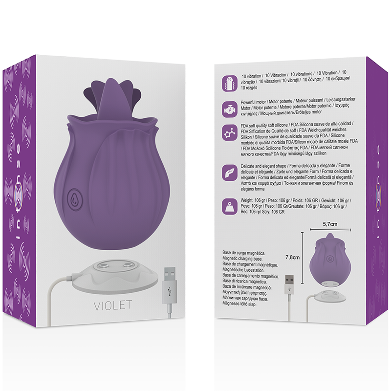 INTENSE FUN TOYS Violet Cl Toris Stimulateur 10 Vibrations Lilas — accessoires inclus