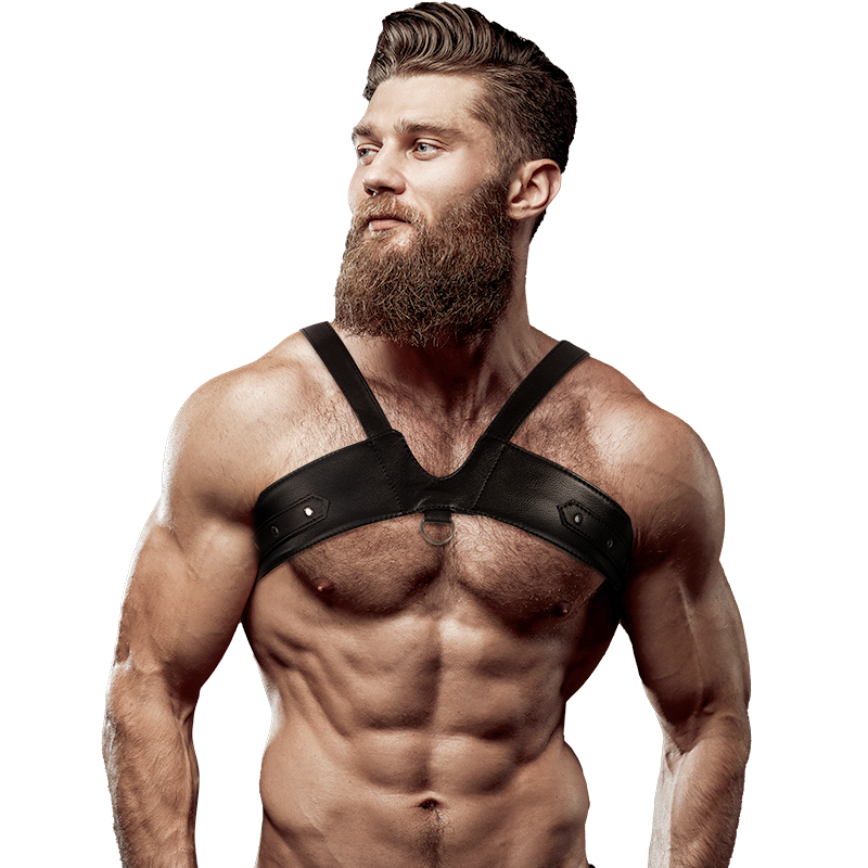 FETISH SUBMISSIVE ATTITUDE Harnais Poitrine Éco-Cuir Hommes Brigade - Aura Intime