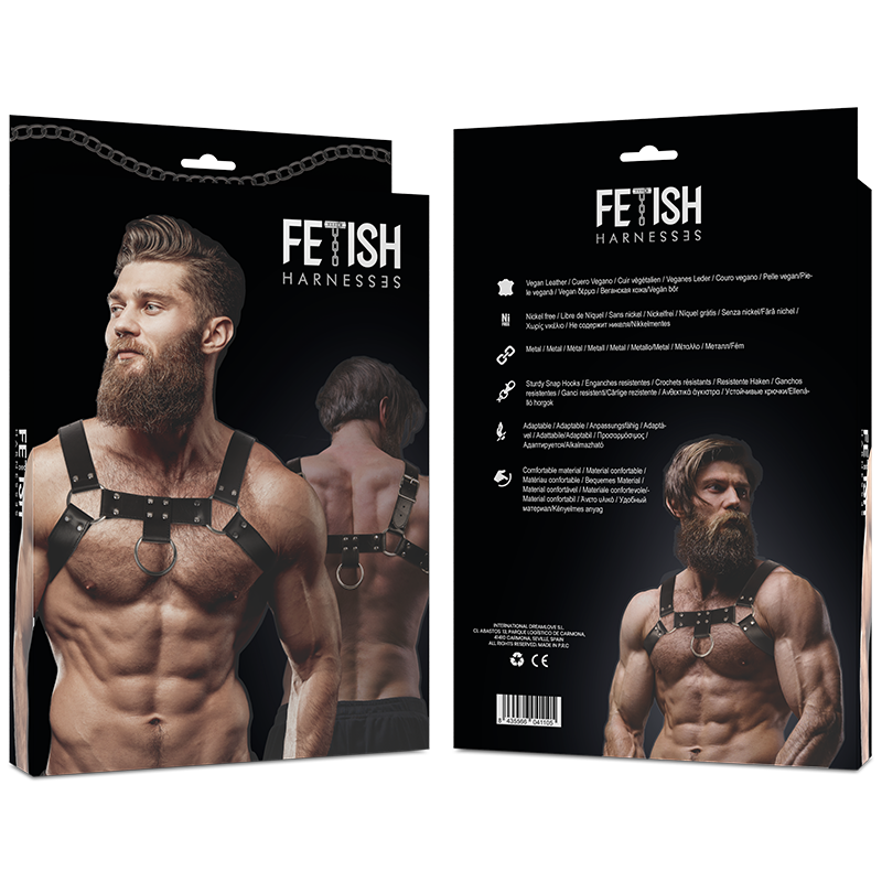 FETISH SUBMISSIVE ATTITUDE Harnais Poitrine Éco-Cuir Hommes — vue détaillée