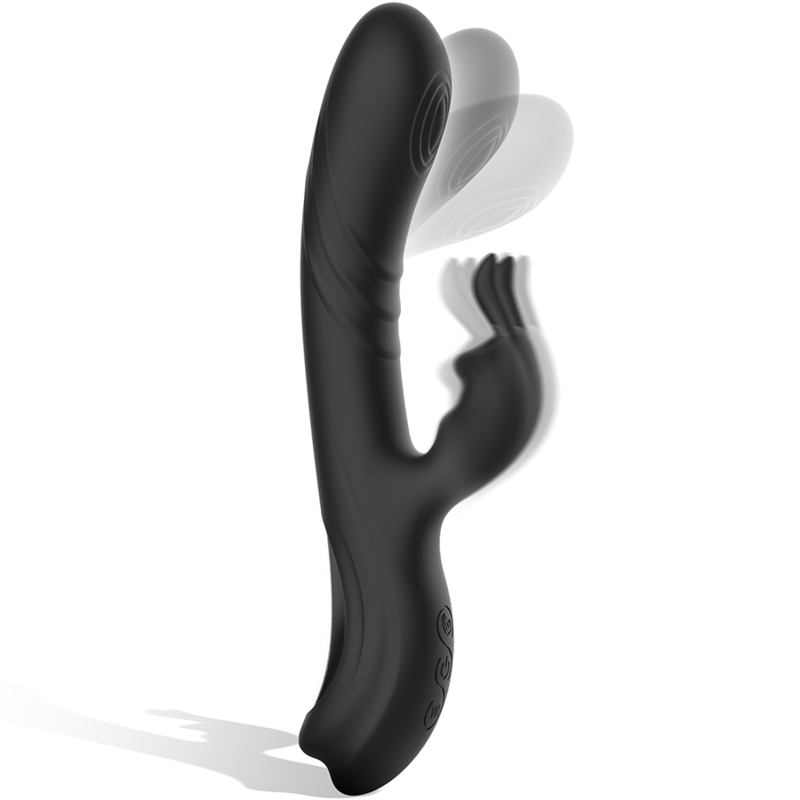 BLACK&SILVER Stimulateur Lapin Silicone Rechargeable Jamie Noir — vue détaillée