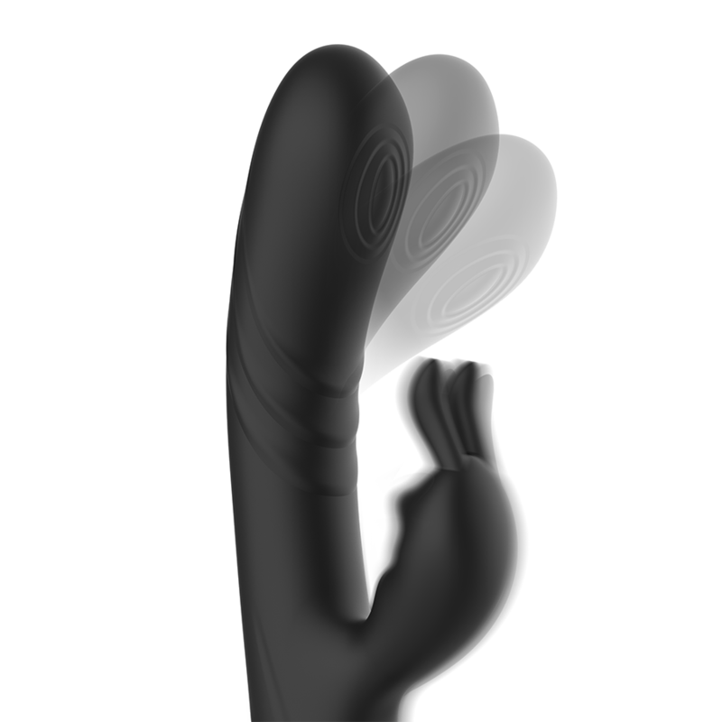 BLACK&SILVER Stimulateur Lapin Silicone Rechargeable Jamie Noir — vue alternative