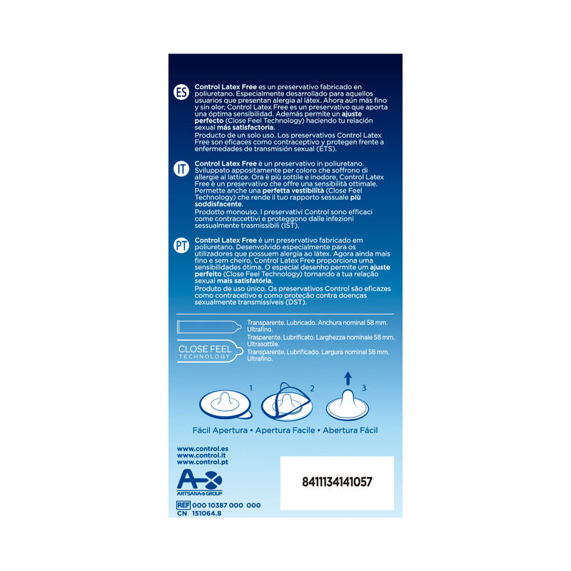 CONTROL CONDOMS Free Sin Latex Condoms 5 Units — vue détaillée