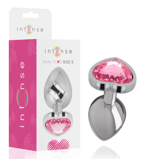 INTENSE ANAL TOYS Plug Anal Métal Aluminium Coeur Rose Taille S - Aura Intime