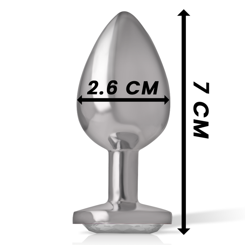 INTENSE ANAL TOYS Plug Anal Métal Aluminium Coeur Blanc Taille S — vue arrière