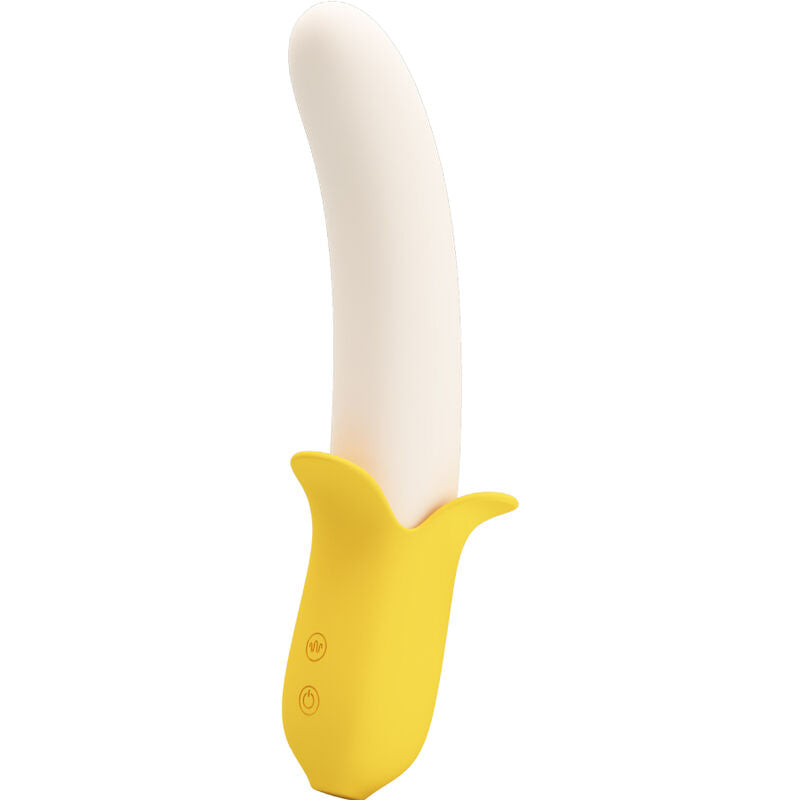 PRETTY LOVE BANANA GEEK SUPER POWER 7 VIBRATIONS UP&DOWN SILICONE NOIR - Aura Intime