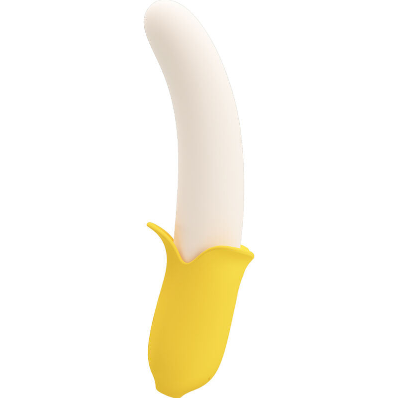 PRETTY LOVE BANANA GEEK SUPER POWER 7 VIBRATIONS UP&DOWN SILICONE NOIR — vue détaillée