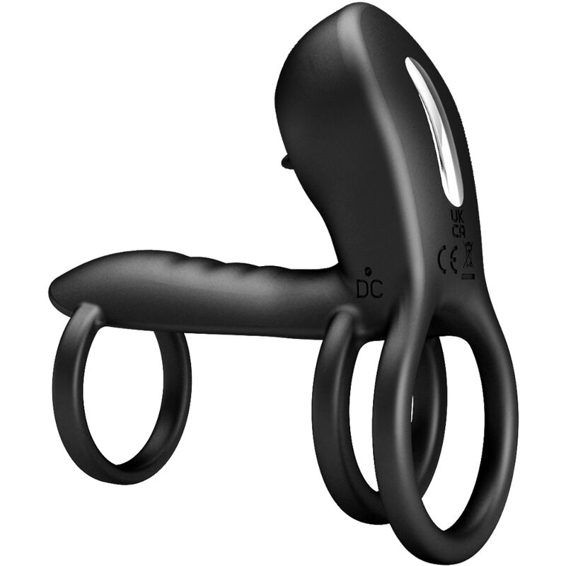 PRETTY LOVE MALE GAINE PÉNIS JAMMY 12 VIBRATIONS LANGUE SILICONE RECHARGEABLE — vue détaillée