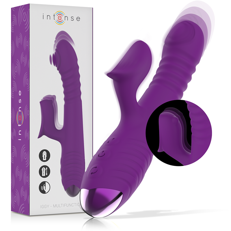 INTENSE HIGH TECH Vibrateur Rechargeable Multifonction Iggy Up & Down Stimu... - Aura Intime