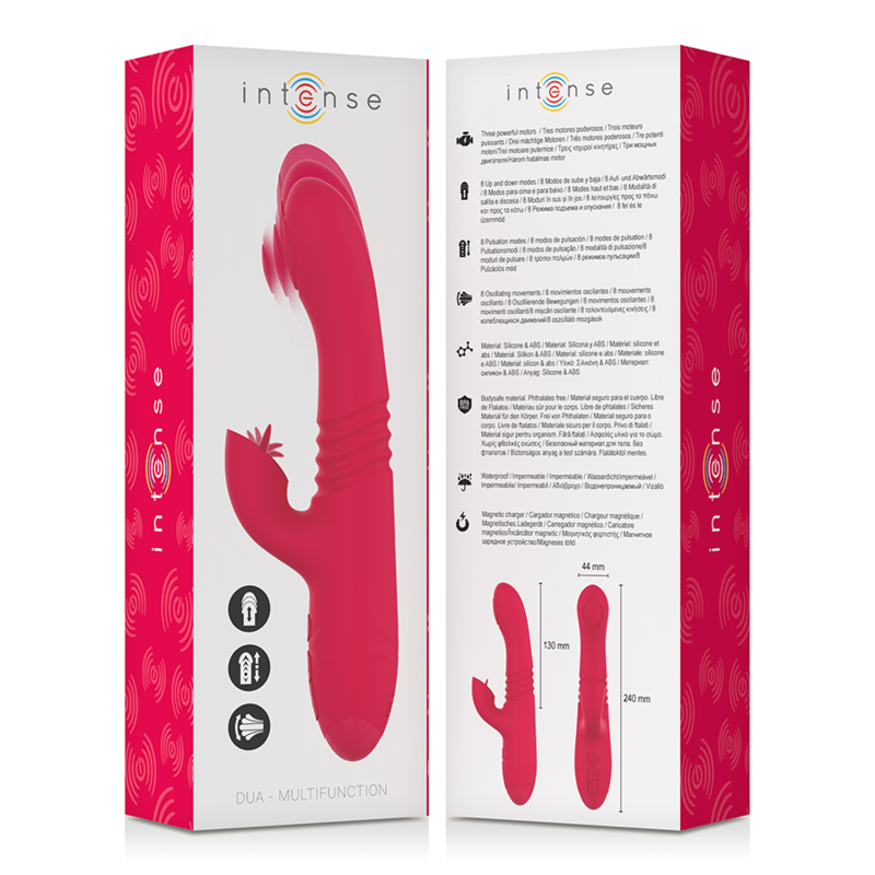 INTENSE HIGH TECH Vibrateur Up & Down Rechargeable Multifonction Dua Langue... — accessoires inclus