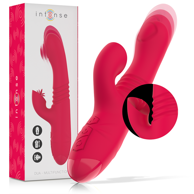 INTENSE HIGH TECH Vibrateur Up & Down Rechargeable Multifonction Dua Langue... - Aura Intime