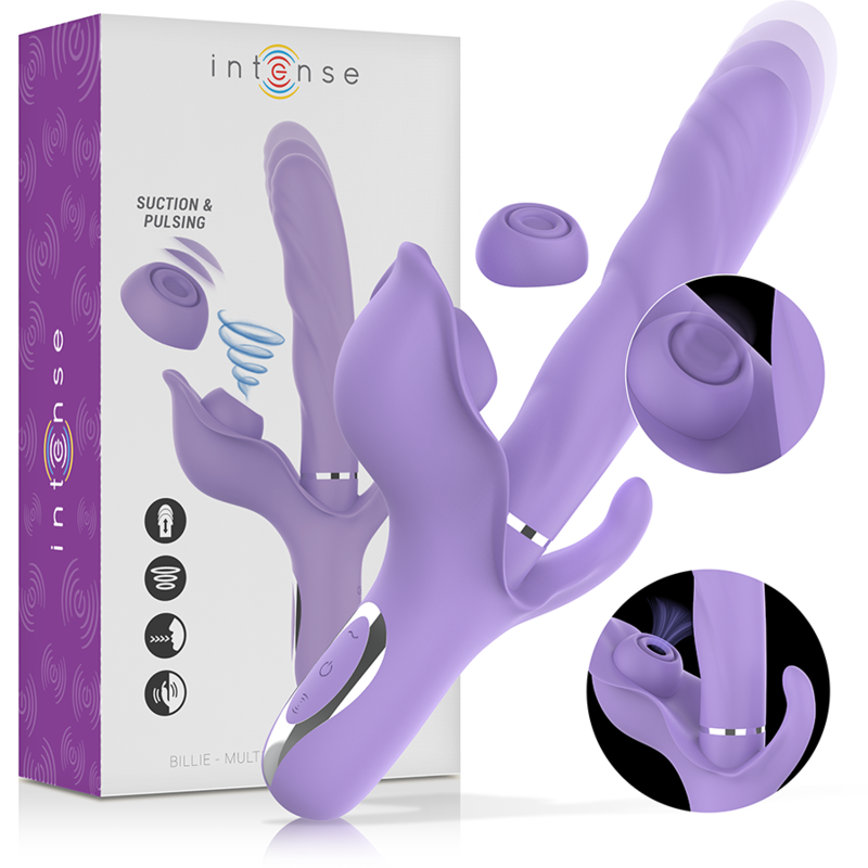 INTENSE HIGH TECH Billie Vibrateur À Aspiration Rechargeable Multifonctionn... - Aura Intime