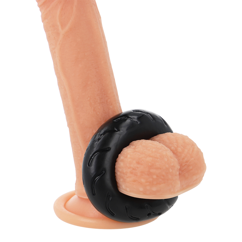 POWERING ANNEAU PÉNIS SUPER FLEXIBLE RÉSISTANT 5CM PR08 NOIR - Aura Intime
