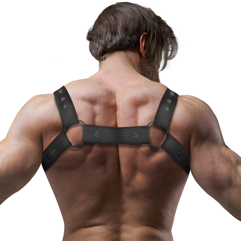 FETISH SUBMISSIVE ATTITUDE Harnais Sport Réglable Néoprène Hommes — vue alternative