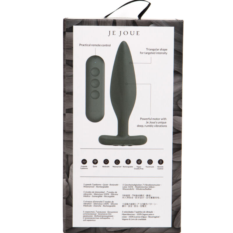JE JOUE Vibrateur Anal Egon Plug Noir — accessoires inclus