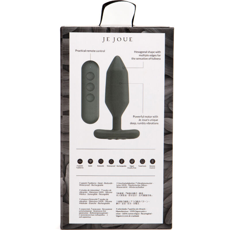 JE JOUE Vibrateur Plug Anal Onyx Noir — accessoires inclus