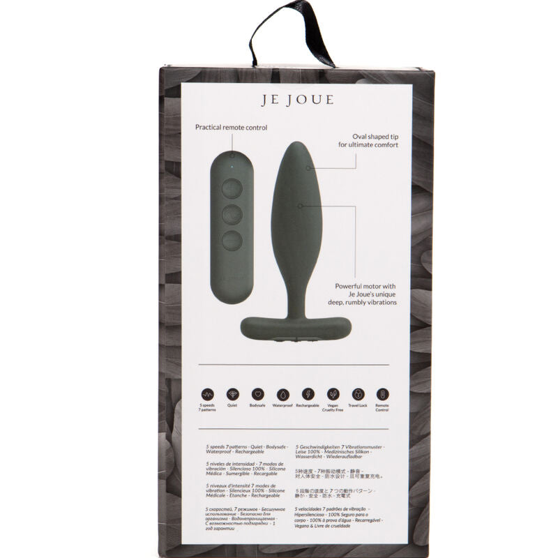 JE JOUE Vibrateur Vesta Plug Anal Noir — accessoires inclus