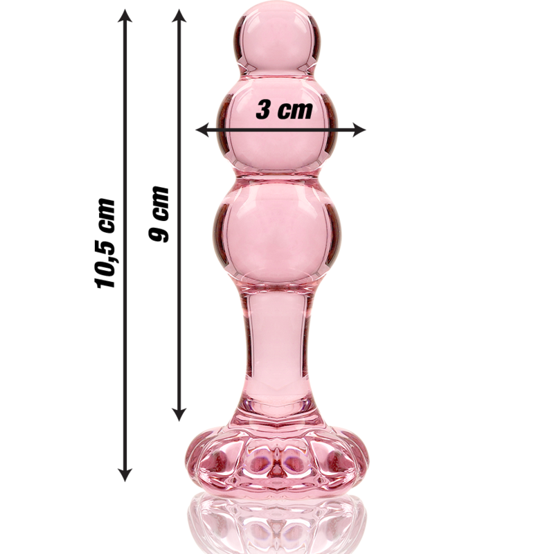 NEBULA SERIES BY IBIZA Modèle 1 Plug Anal Verre Borosilicate Rose 10.5 Cm -O- 3 Cm — vue alternative