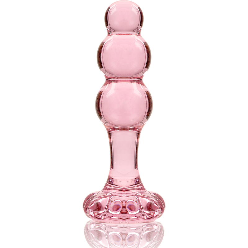 NEBULA SERIES BY IBIZA Modèle 1 Plug Anal Verre Borosilicate Rose 10.5 Cm -O- 3 Cm — accessoires inclus